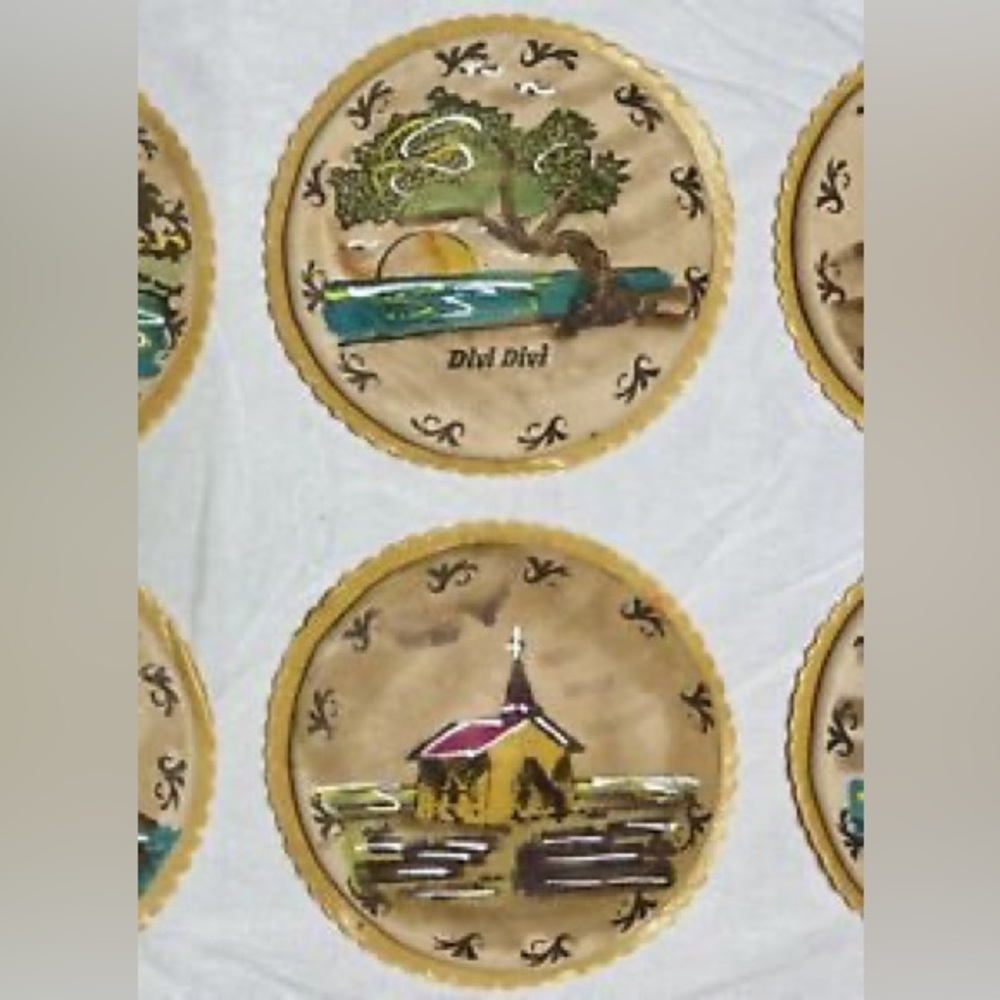 Set of 6 Divi Divi Aruba Travel Collectors Souvenir Coasters Alto Vista Chapel - Picture 3 of 4